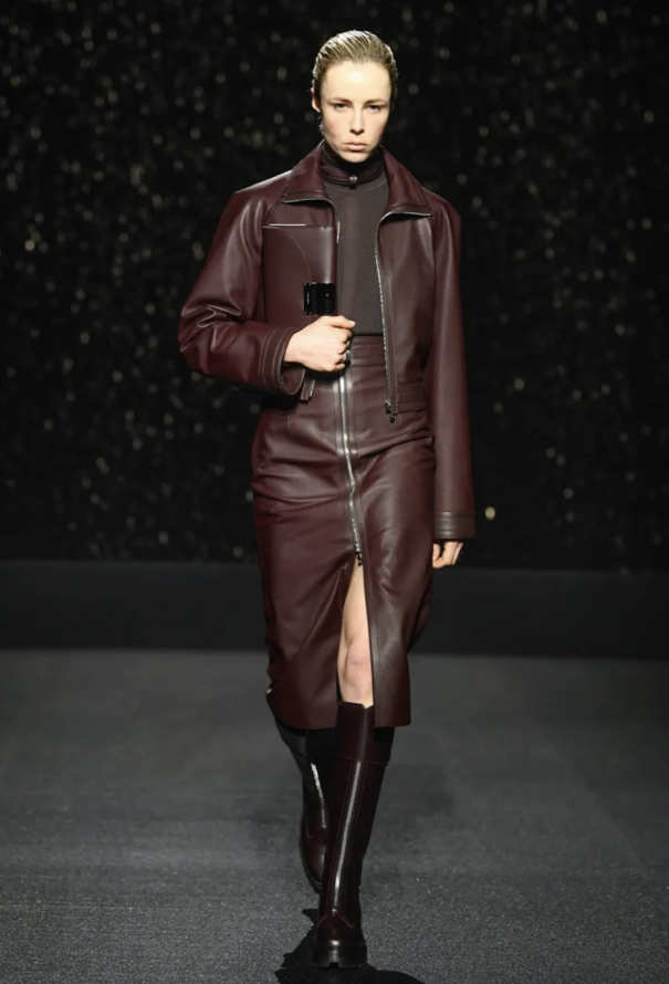 Hermès F/W 2024 Leather Zip Skirt - 2