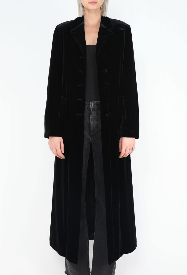 Emporio Armani '80s Velvet Notched Coat - 4