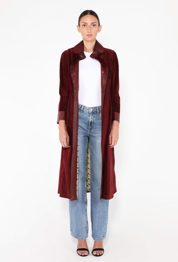 Gucci '70s Dionysus Suede Trench Coat - 4