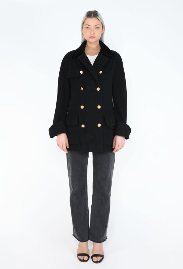 Chanel Rare Fall 1991 Cashmere 'CC' Peacoat - 5
