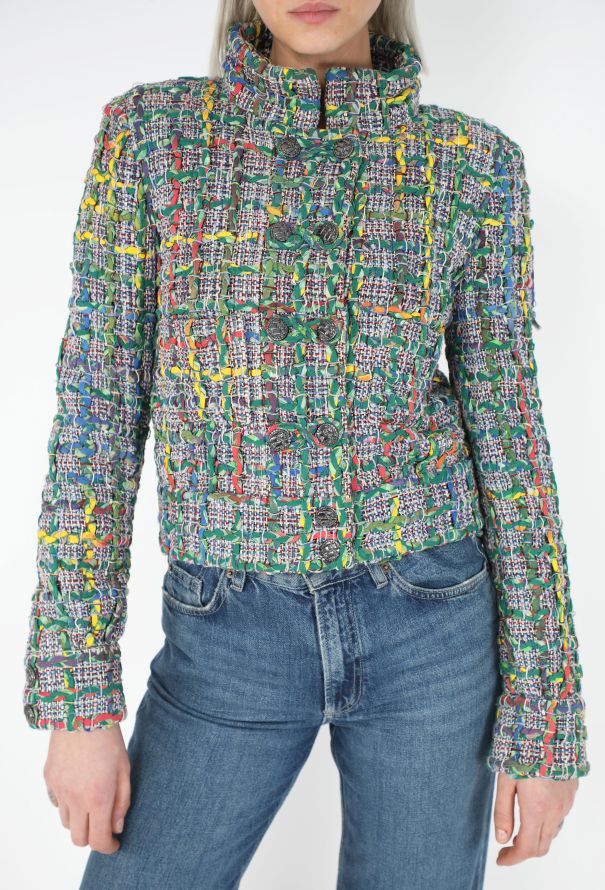 Chanel S/S 2015 Checkered Tweed Jacket - 6