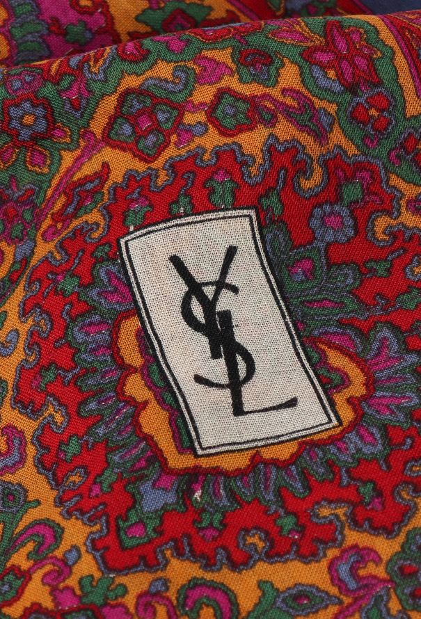 Saint Laurent '70s Floral Colorblock Scarf - 5 Saint Laurent '70s Floral Colorblock Scarf - 5
