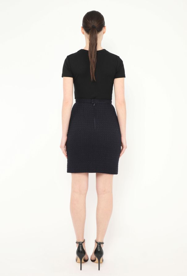Chanel '90s Navy Classic Tweed Skirt - 4 Chanel '90s Navy Classic Tweed Skirt - 4