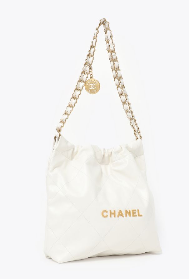 Chanel S/S 2022 White 22 Hobo Bag - 3