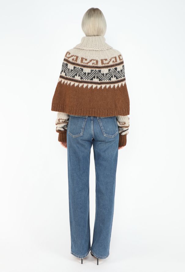 Hermès 2006 Alpaga Knit Poncho & Arm Warmers - 7