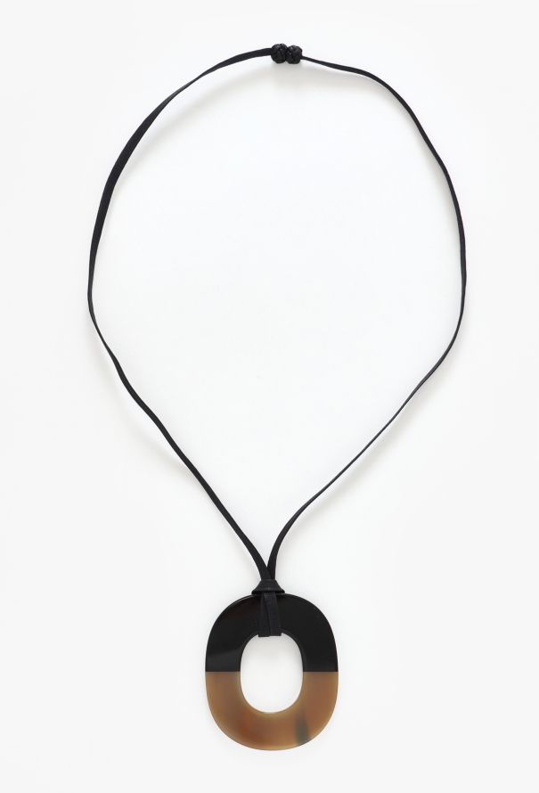 Hermès Isthme Lacquered Horn Pendant - 1