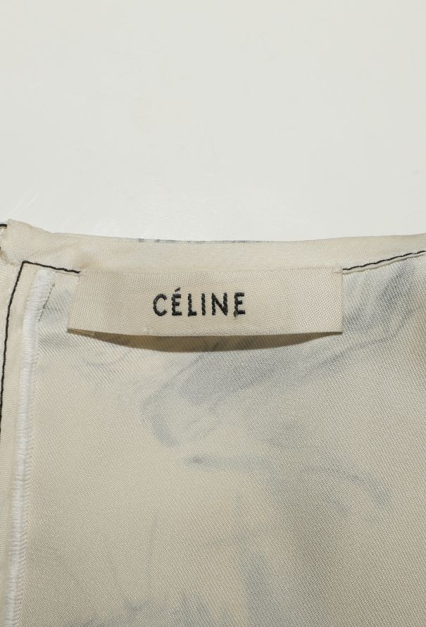 Céline F/W 2015 Wonderland White Silk Dress - 6 Céline F/W 2015 Wonderland White Silk Dress - 6