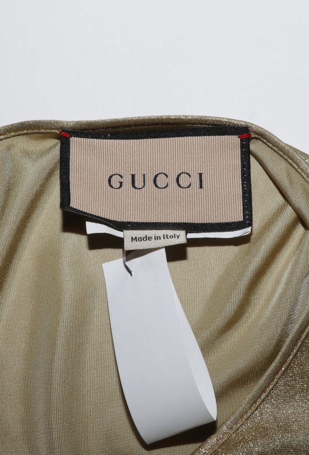 Gucci Metallic Lurex Capelet Gown, 2023 - 7