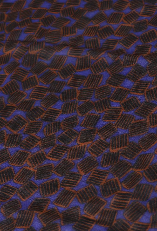 Saint Laurent Late '70s Frayed Graphic Scarf - 6 Saint Laurent Late '70s Frayed Graphic Scarf - 6
