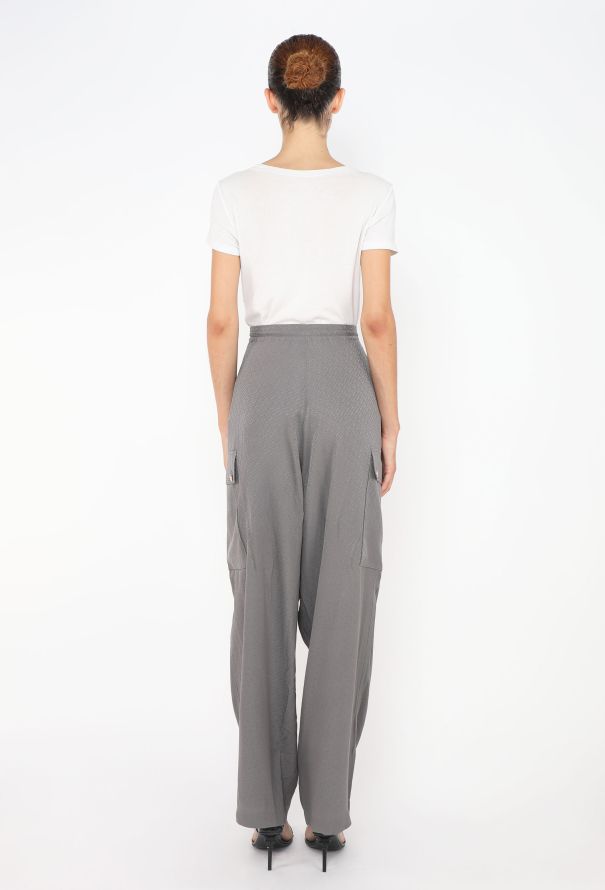 Céline 2021 Monogram Silk Cargo Pants - 4