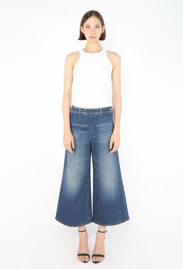 Chanel Washed Denim Culottes, F/W 2024 - 1