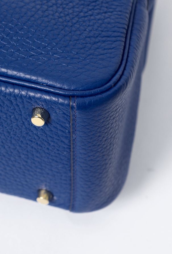 Hermès Bleu Royal Taurillon Clémence Mini Lindy - 10
