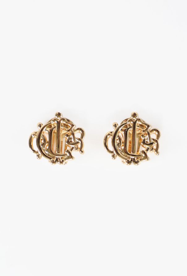Dior Vintage Monogram Clip Earrings - 1