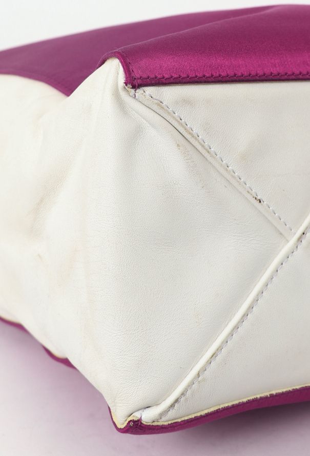 Céline Resort 2012 Fuchsia & White Vertical Tote Bag - 9