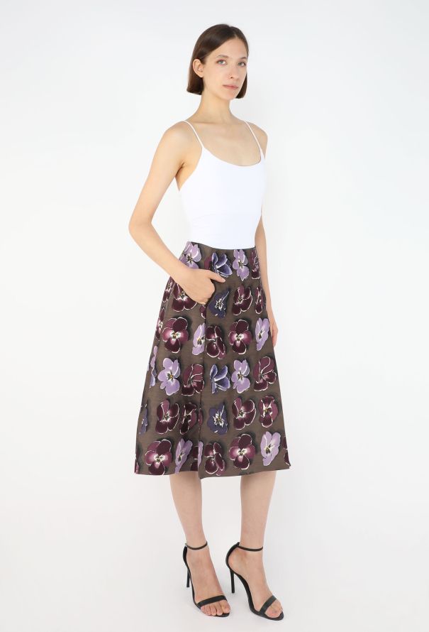 Prada Poppy Pleated Skirt, Fall 2000 - 4