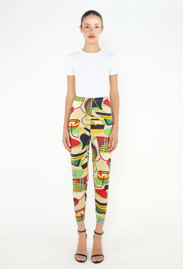 Hermès 1990 Cotton 'Thalassa' Leggings - 3