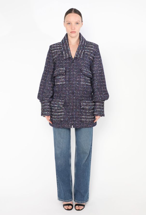 Chanel STUNNING F/W 2018 Iridescent Tweed Jacket - 3