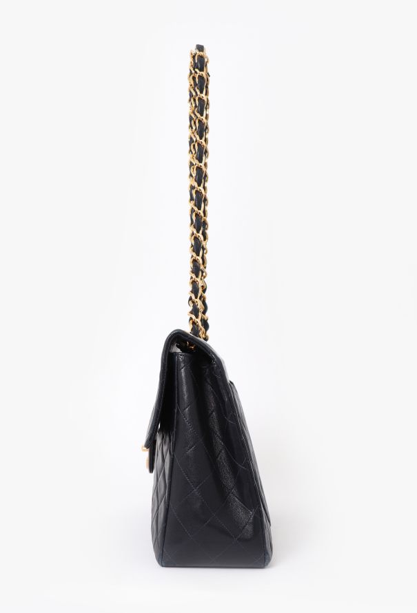 Chanel '90s Navy Maxi Timeless Bag - 7