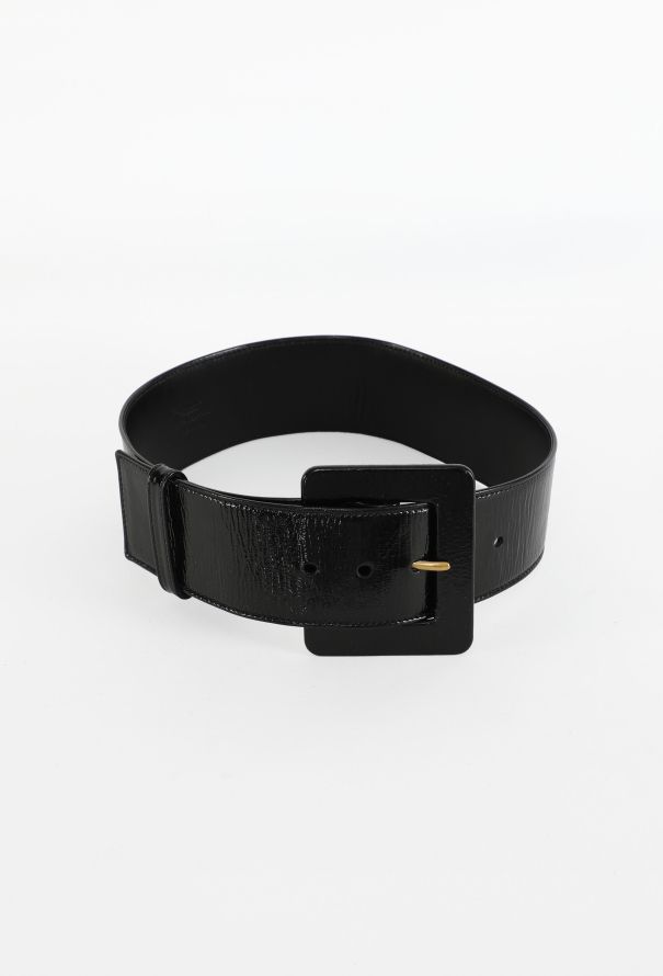 Saint Laurent Patent Leather Buckle Belt - 3