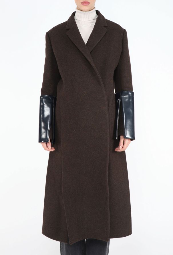 Céline F/W 2011 Leather Trim Riding Coat - 4