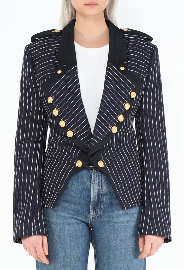 Balenciaga COLLECTOR S/S 2005 Pinstripe Nautical Jacket - 1