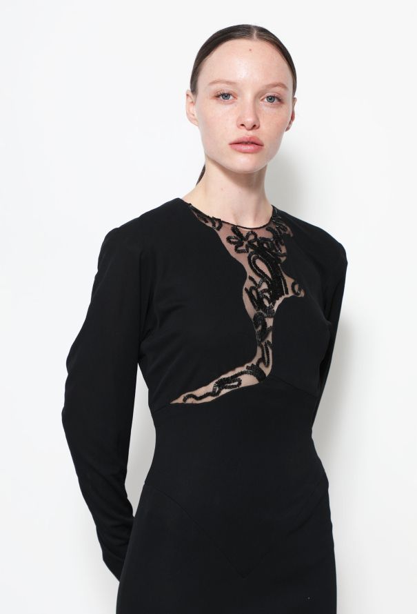 Azzaro COUTURE Vintage Basque Beaded Dress - 2