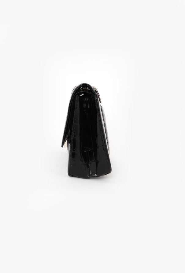 Chanel Black Alligator 2.55 Jumbo Flap Bag - 6