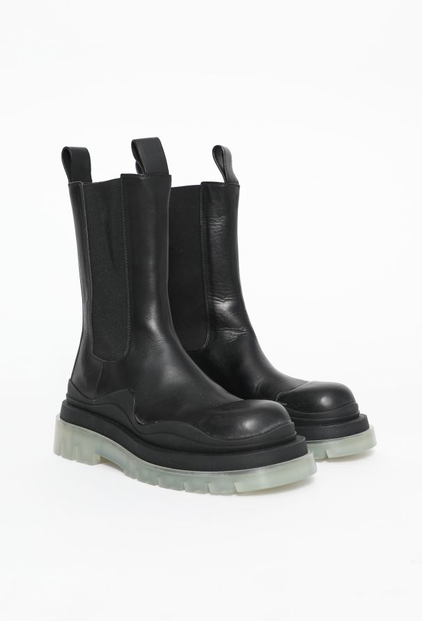関税送料込Bottega Veneta Chelsea Boots Bottega Veneta - Leather Chelsea Boots - Black Bottega Veneta
