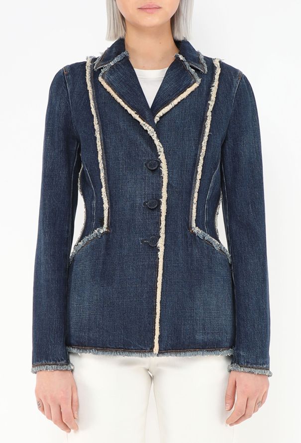 Dior Resort 2020 Frayed Denim Bar Jacket - 1