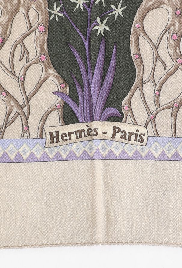Hermès 'Axis Mundi' Cashmere Grand Carré 140cm - 6