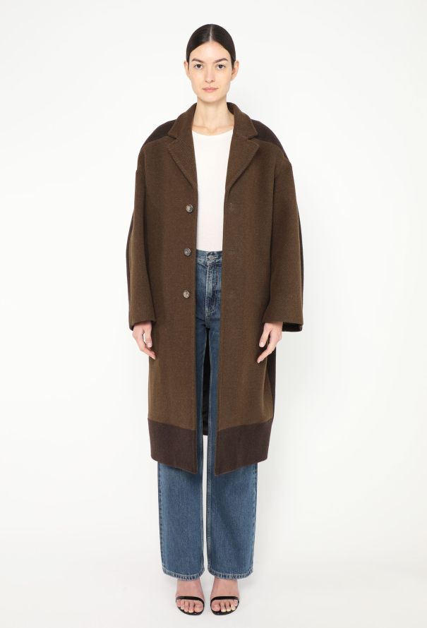 Céline F/W 2018 Patchwork Chevron Coat - 1