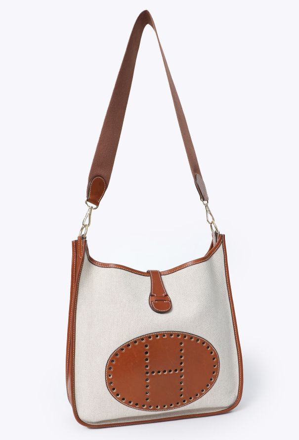 Hermès Vintage Barenia & Toile H Évelyne 33 - 2