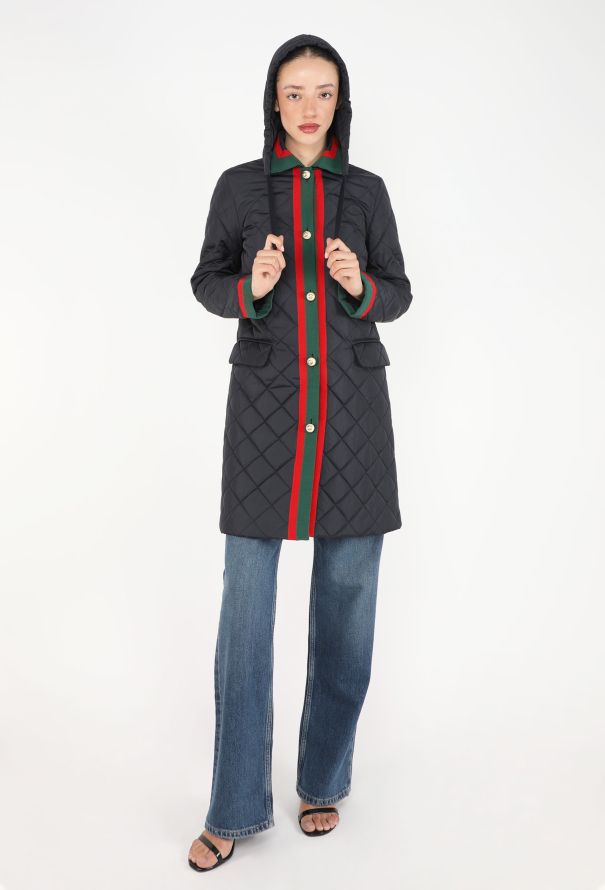 Gucci Quilted Hooded Puffer Coat - 1