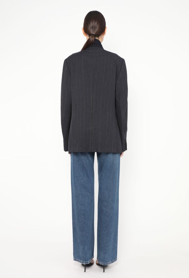 Comme des Garçons Pinstripe Chevron Blazer - 5