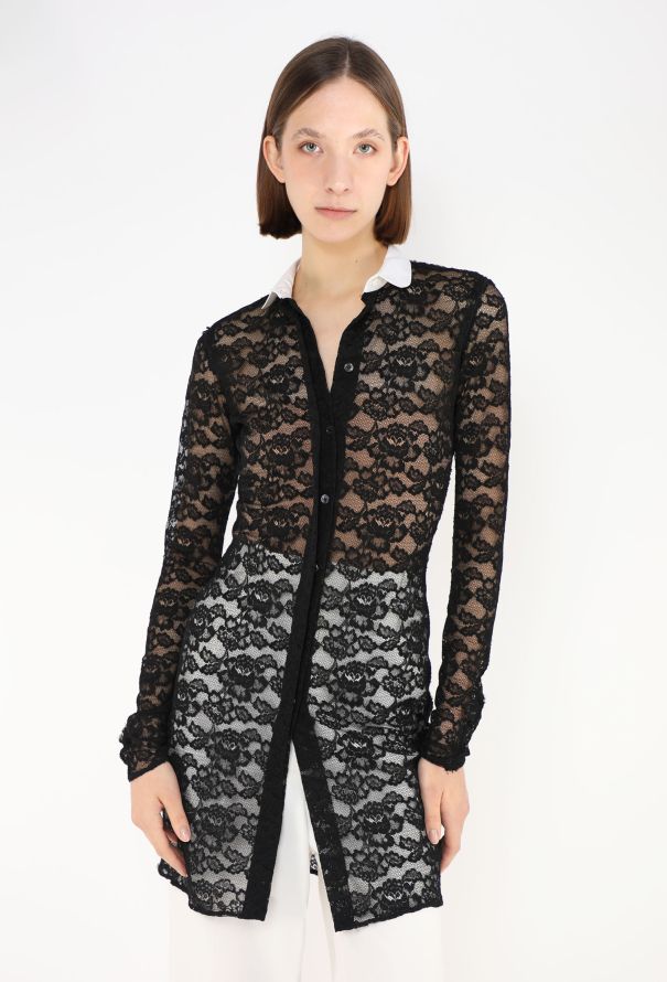 Céline F/W 2010 Collared Lace Tunic - 1 Céline F/W 2010 Collared Lace Tunic - 1
