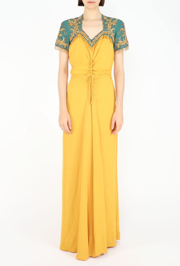 Jeanne Paquin Beaded Crêpe Gown, 1950s - 4