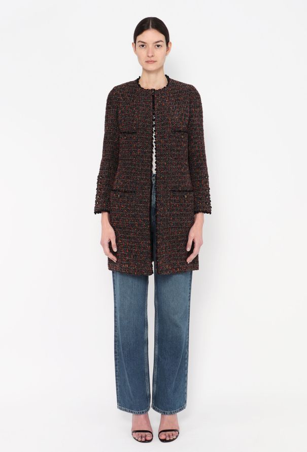 Chanel 1994 Tweed Frayed Trim Jacket - 3