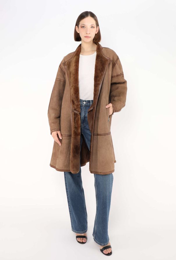Alaïa ULTRA RARE F/W 1982 Shearling-Lined Coat - 5 Alaïa ULTRA RARE F/W 1982 Shearling-Lined Coat - 5