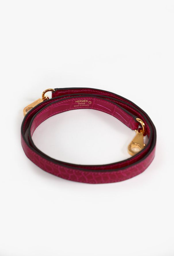 Hermès Exceptional Rose Pourprè Alligator Kelly Sellier 25 - 12