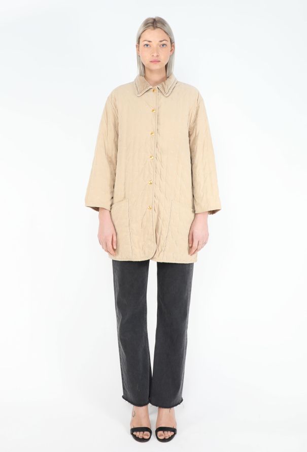 Hermès Vintage Quilted Car Coat - 3