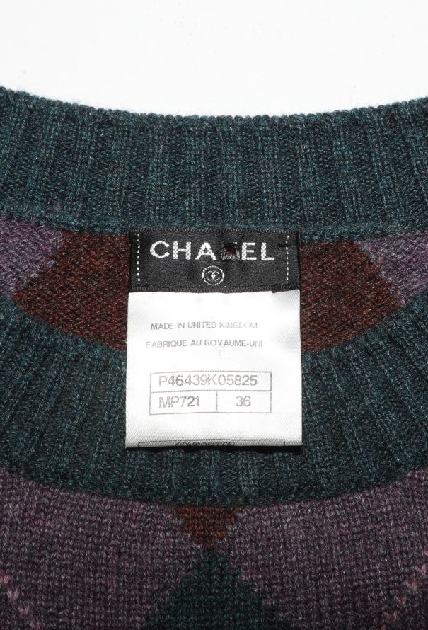 Chanel Pre-Fall 2013 Paris-Edinburgh Argyle Sweater - 6