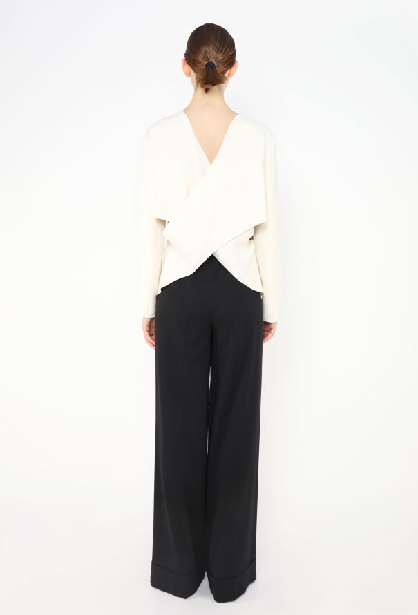 Silk Cross-Back Blouse