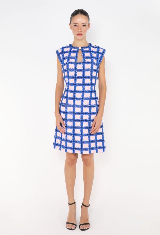 Chanel S/S 2018 Checkered Tweed Dress - 3