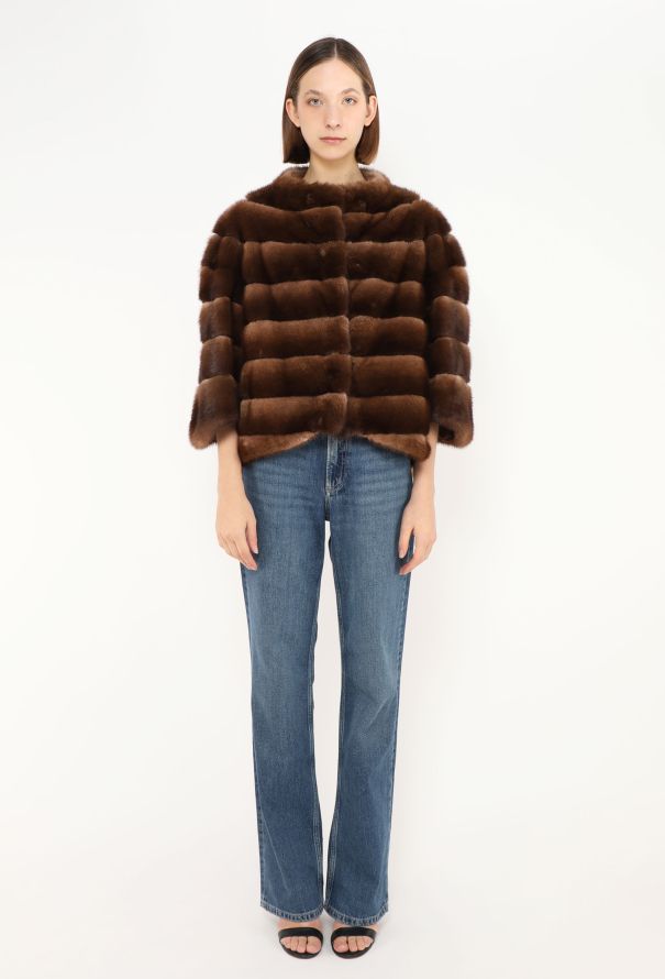 Fendi '90s Mink Fur Cropped Jacket - 4