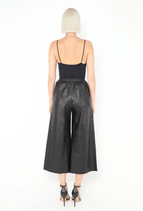 Loewe 2019 Cropped Lambskin Culottes - 4
