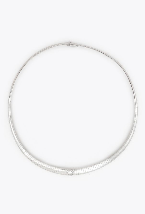 Vintage Fine Jewelry Vintage 18K White Gold & Diamond Omega-Style Choker - 1