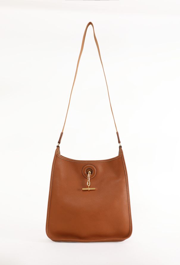 Hermès Vintage Gold Courchevel Vespa MM Bag - 1