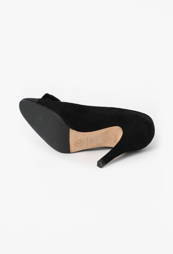 Chanel Suede Grosgrain Bow Pump - 5