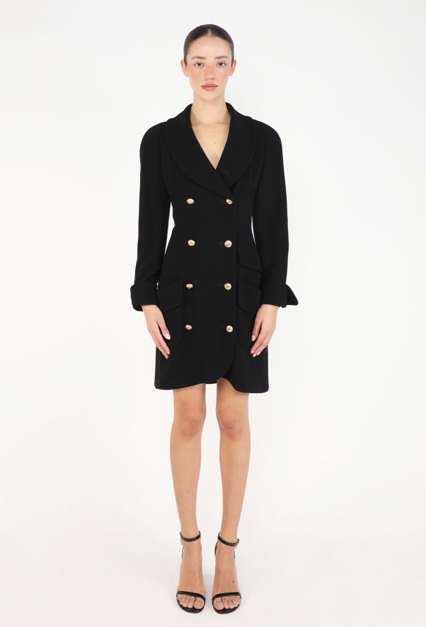 Chanel COLLECTOR 1990 Double-Breasted 'CC' Coat - 4