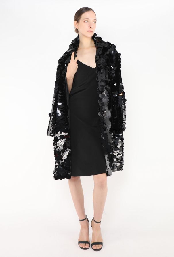 Prada S/S 2016 Oversized Paillette Coat - 4